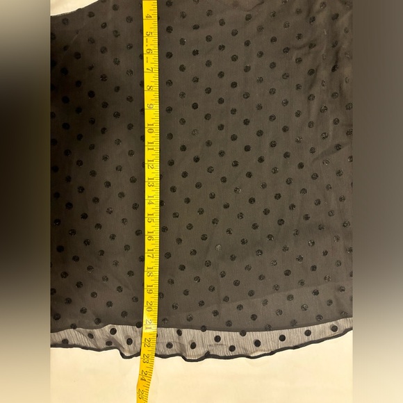 Torrid black, lined, dotted swiss, swingy & adjustable strap tank, size 2(18/20) - Picture 6 of 12